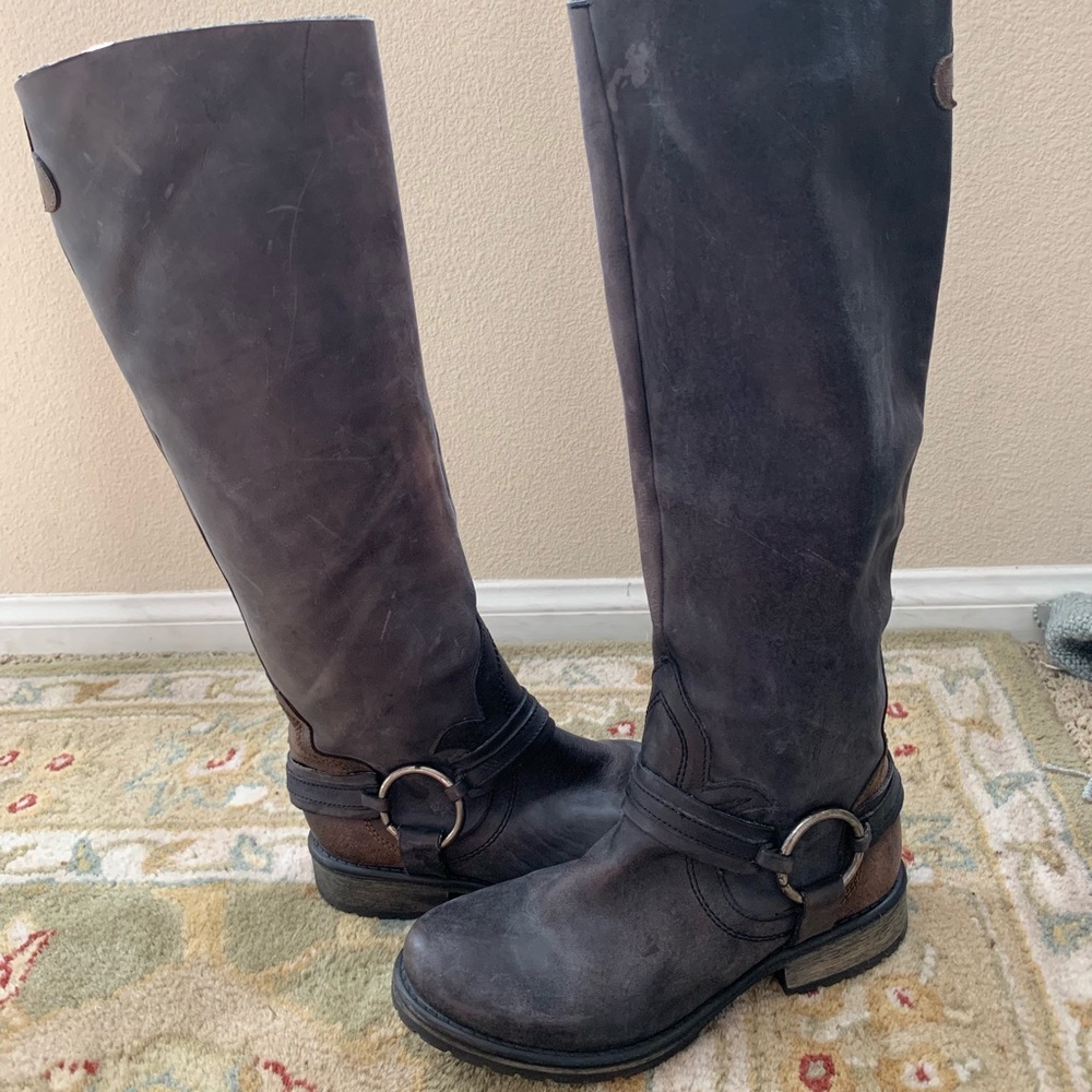 Steve Madden leather judgemnt boots 8.5M